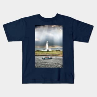 Hampshire Hurst Point Lighthouse, England art Kids T-Shirt